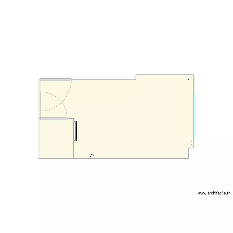 Flat 1 Small Bedroom. Floor plan with 