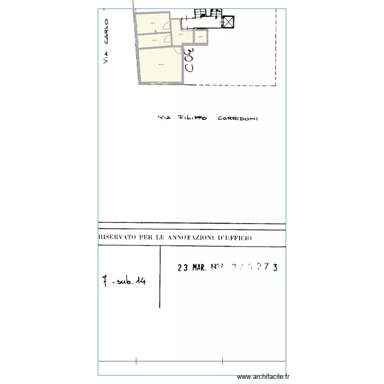 Via Bini 6B. Floor plan with 