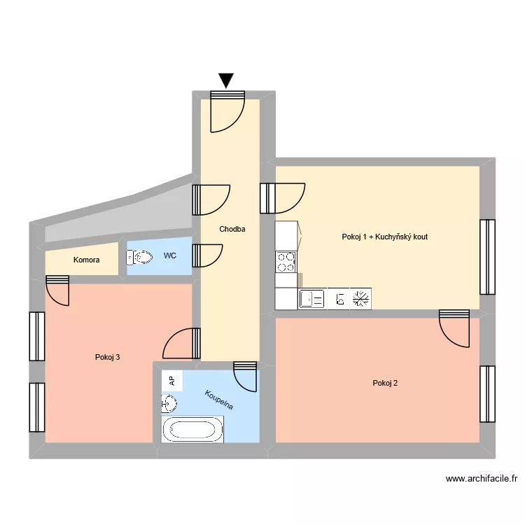 Př&iacute;vozsk&aacute; 154, byt 11. Floor plan with 12  and 200 m²