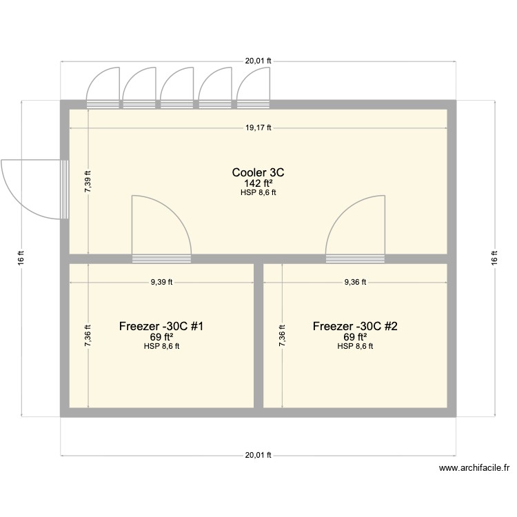 Cooper 3 Room. Floor plan with 0 room and 0 m2