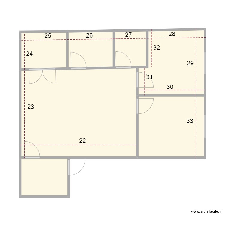 appartement II INSS size. Floor plan with 0 room and 0 m2