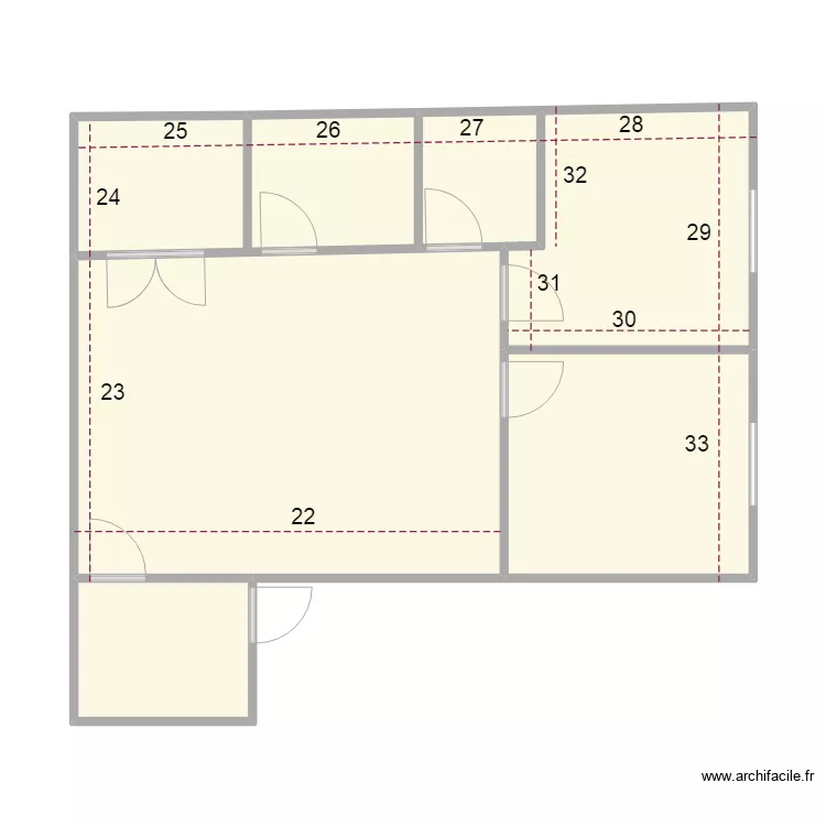 appartement II INSS size. Floor plan with appartement II INSS size. Floor plan with