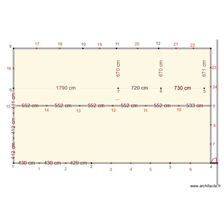 nouvelles semelles  hangar. Floor plan with 0 room and 0 m2