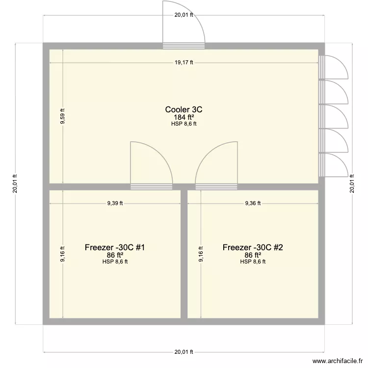 Cooper 3 Room Op 2. Floor plan with 