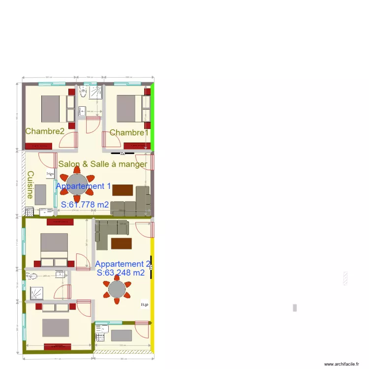 appartements pelagie. Floor plan with 