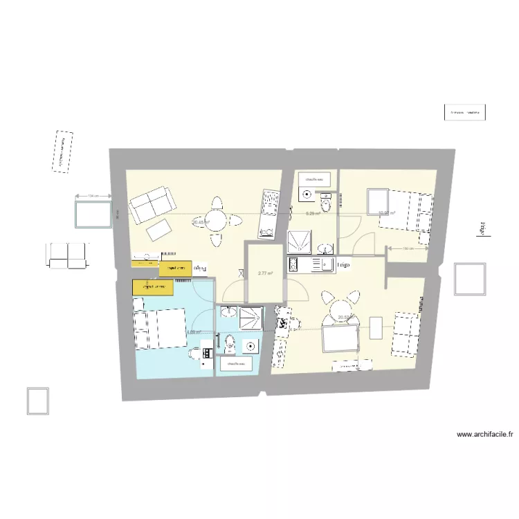 st nicolas Etage 2 V7 essai SUD 2. Floor plan with 
