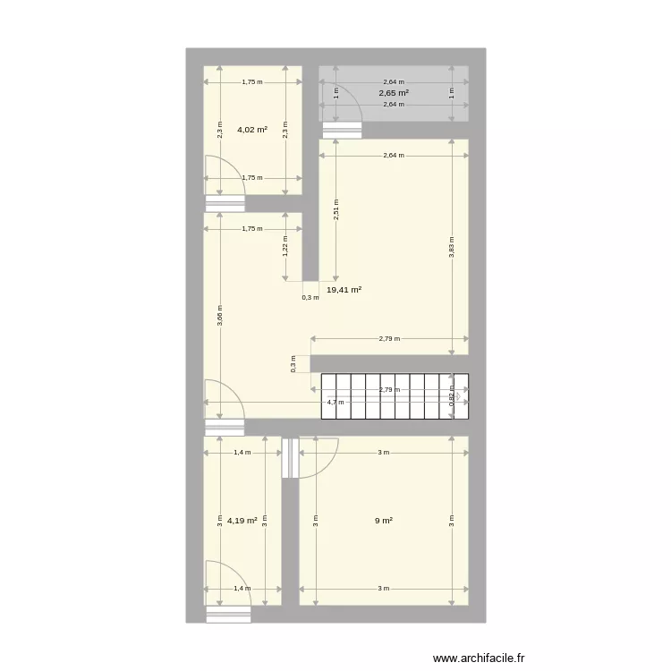 PlanB180m2. Floor plan with 