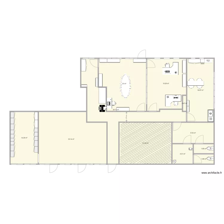 Espace escale densité occupation. Floor plan with Espace escale densité occupation. Floor plan with