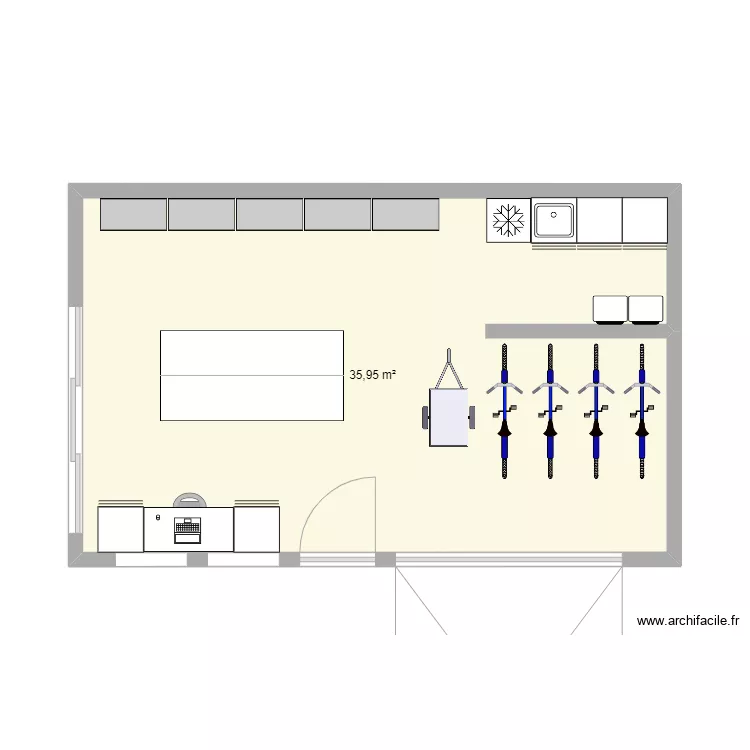 Poolhouse Kalkhoven. Floor plan with 