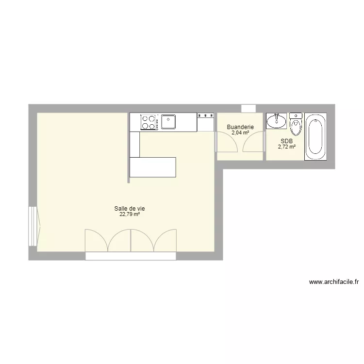 Gennevilliers. Floor plan with 