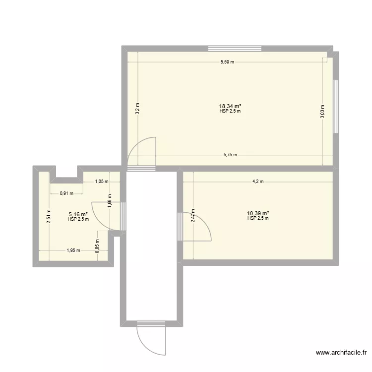 Home. Floor plan with 3  and 34 m²