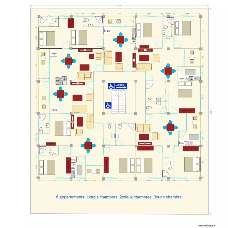 Bwiza Etages. Floor plan with 