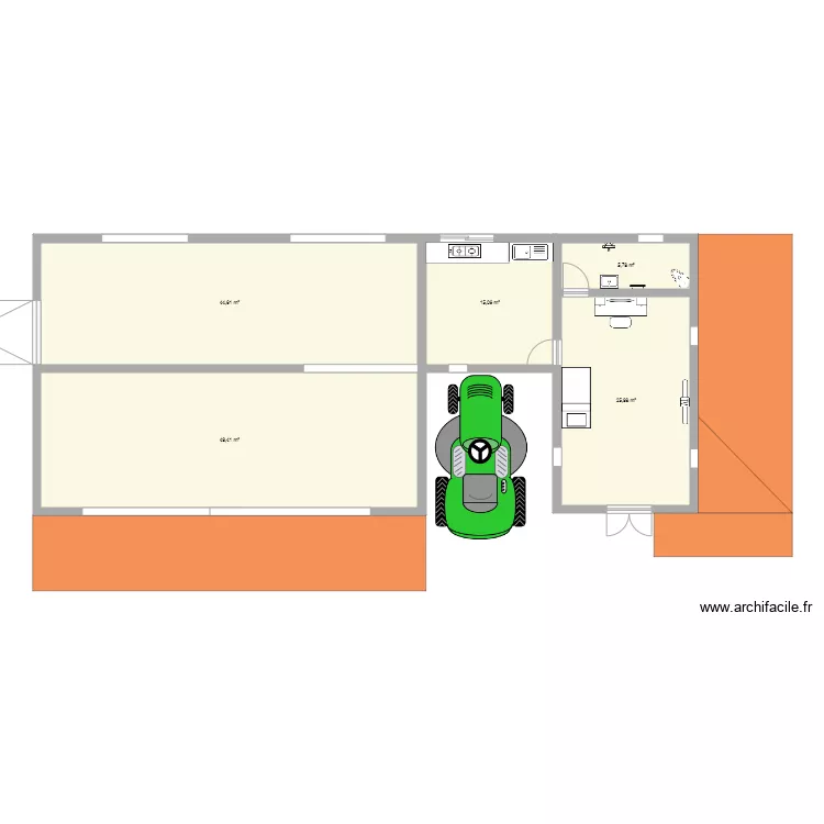 bakhar farm house. Floor plan with 