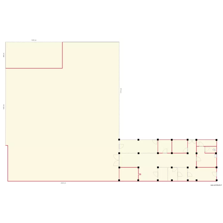 rez de chauss&eacute;e. Floor plan with 