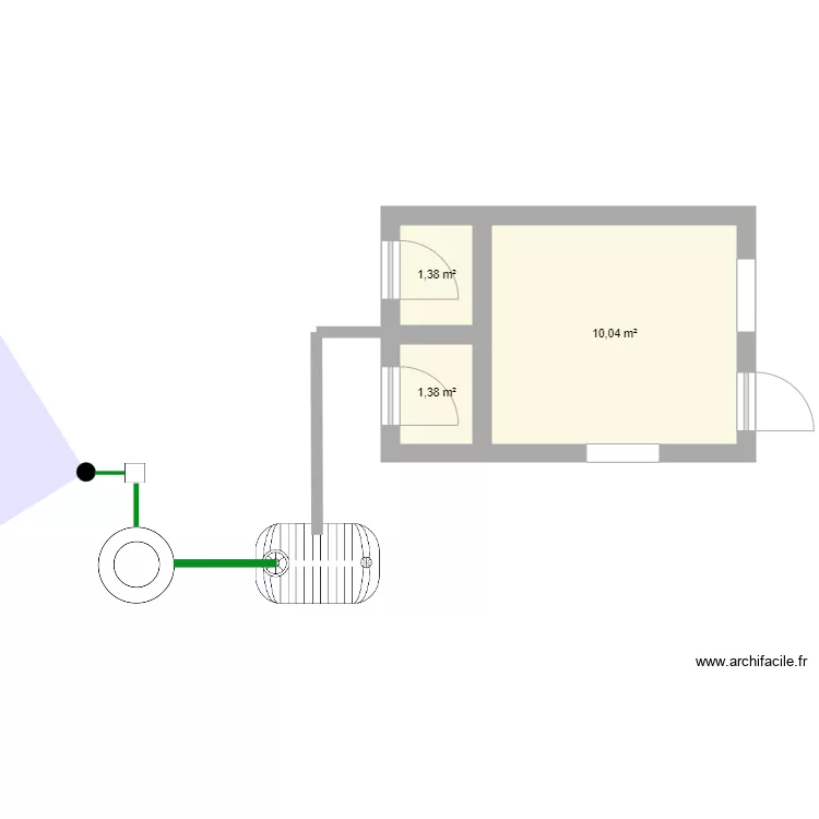 Biodigestor. Floor plan with 