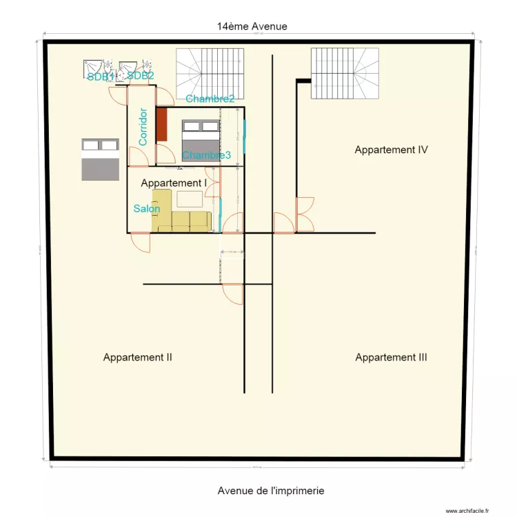 julian Quan rdc Nyakabiga. Floor plan with 