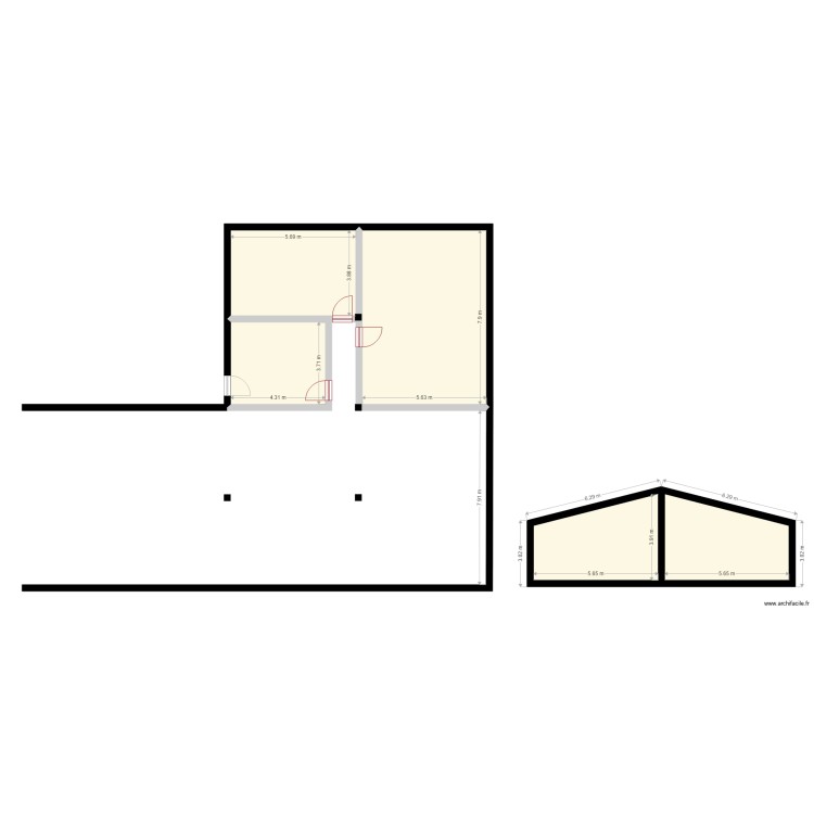 bureau Q10 exteson1. Floor plan with 0 room and 0 m2