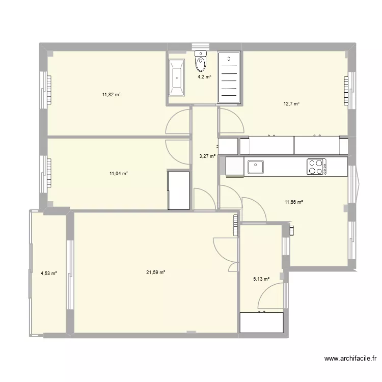 House1. Floor plan with 9 Rooms and 86 m² House1. Floor plan with 9 Rooms and 86 m²