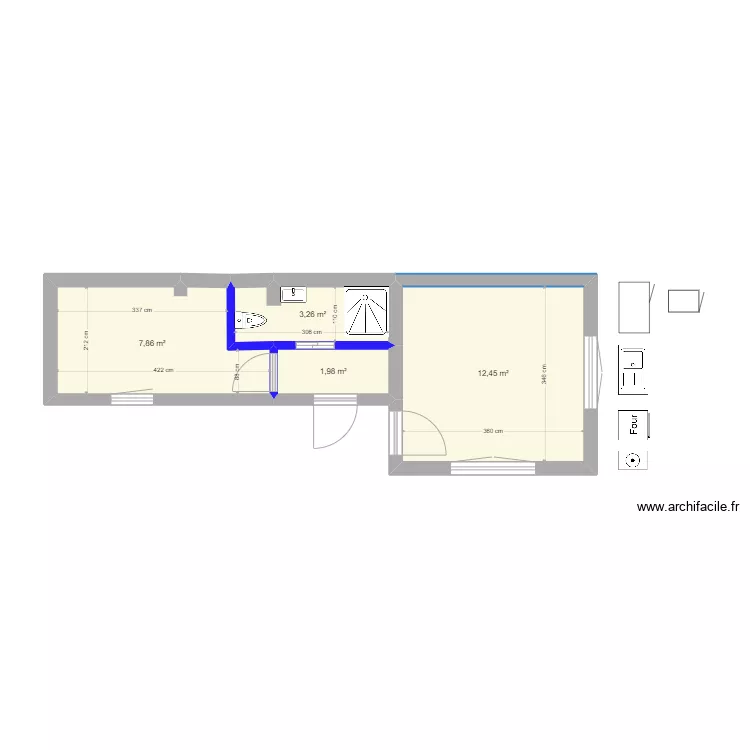 Wash house Kitchen 1. Floor plan with 