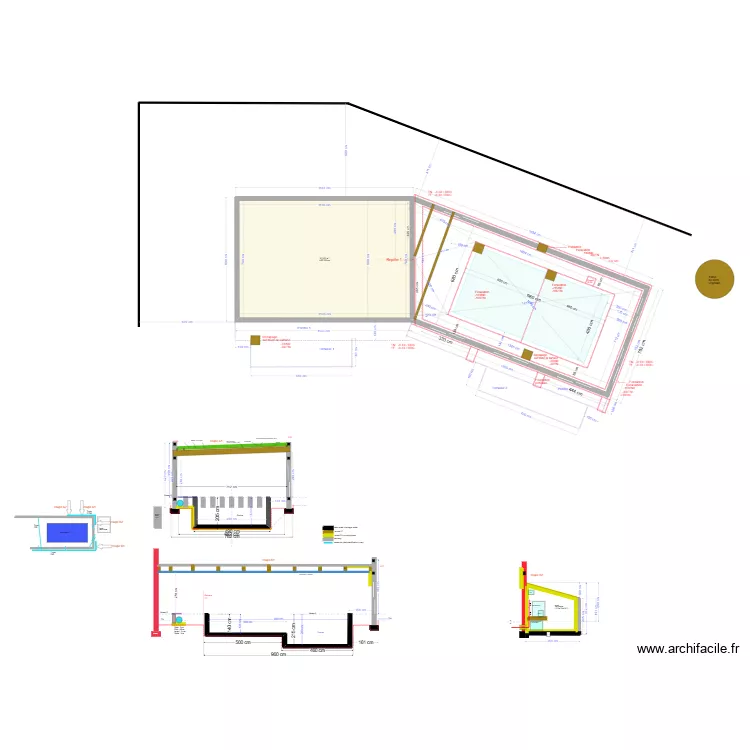 piscine béton 2024 v23. Floor plan with piscine béton 2024 v23. Floor plan with