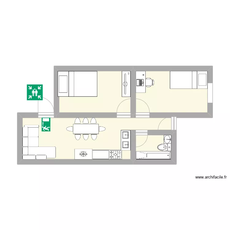 casita de infonavir bonita. Floor plan with 