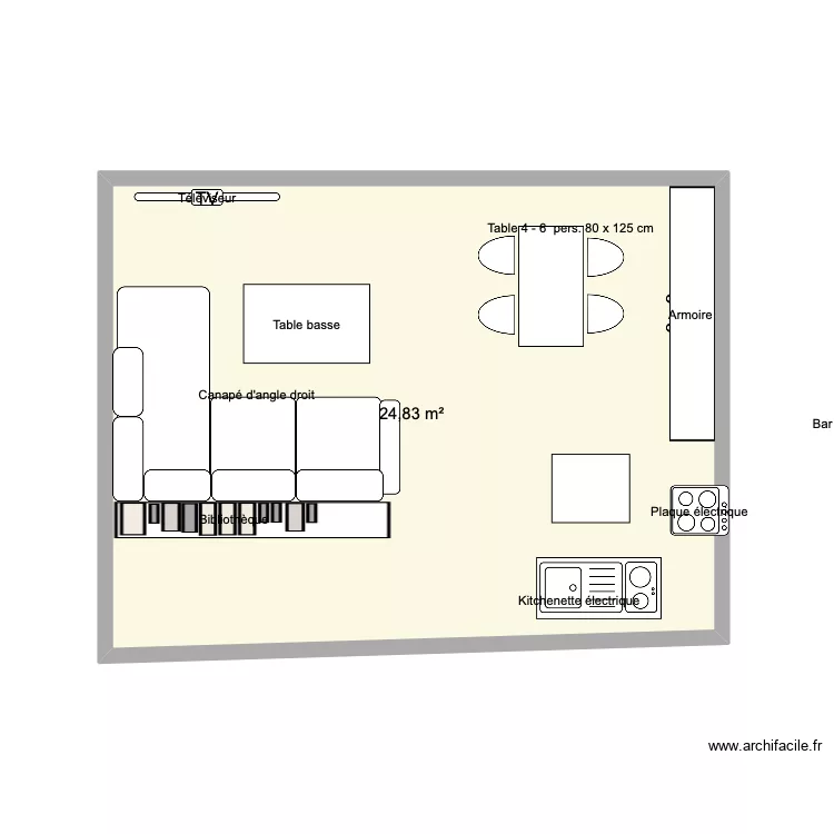 cezanne salon. Floor plan with 