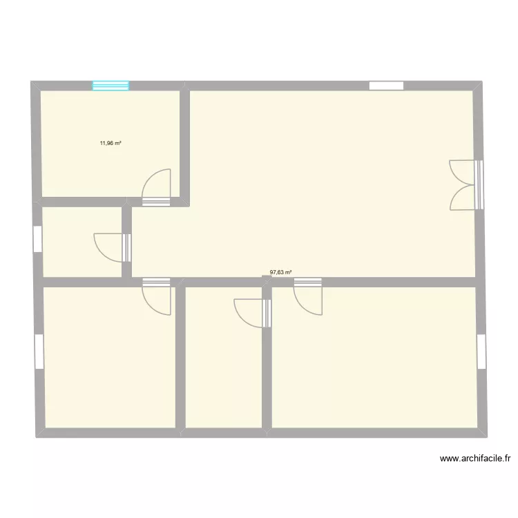 casa belem. Floor plan with 2  and 110 m²