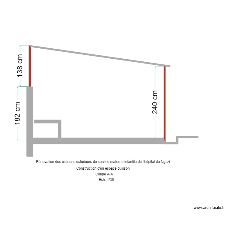 ngozi espace cuisson coupe. Floor plan with 