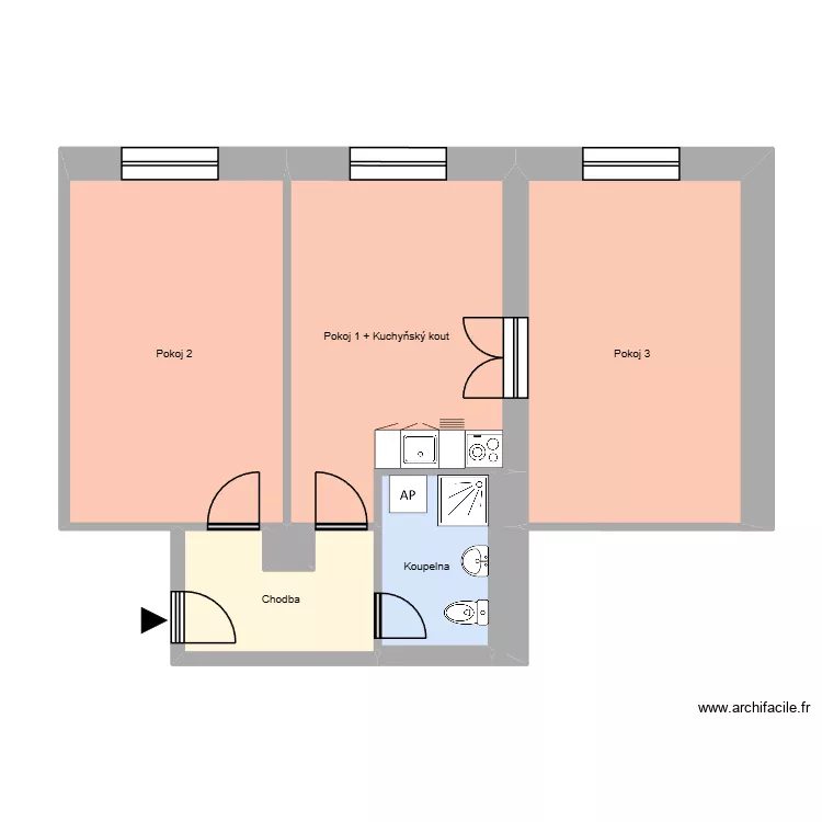 U stromovky 416, byt 10. Floor plan with U stromovky 416, byt 10. Floor plan with