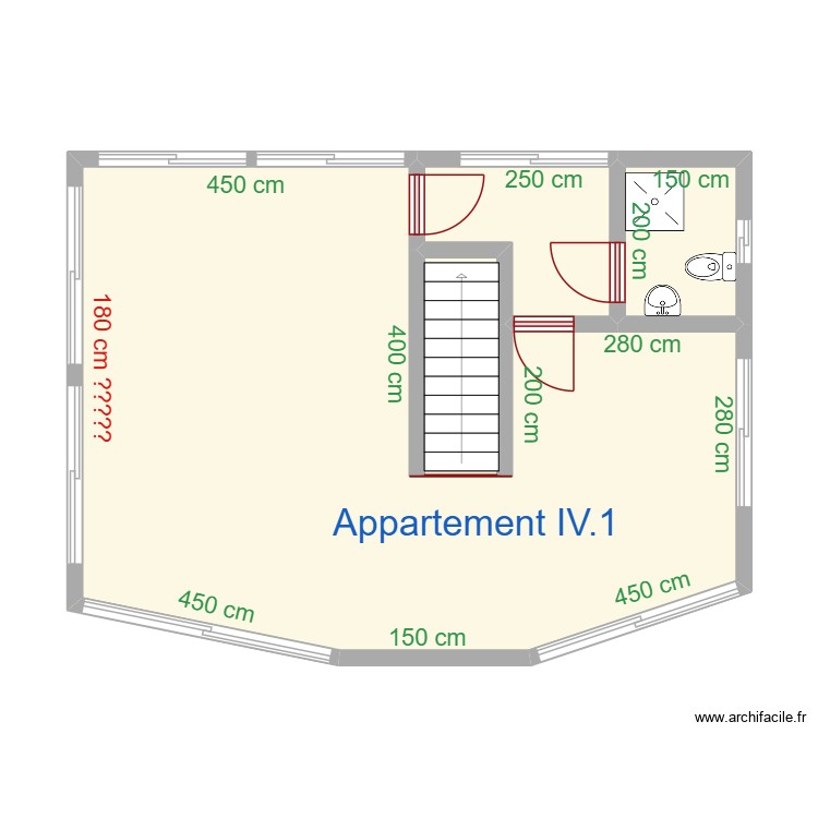 appartement IV donnees. Floor plan with 0 room and 0 m2