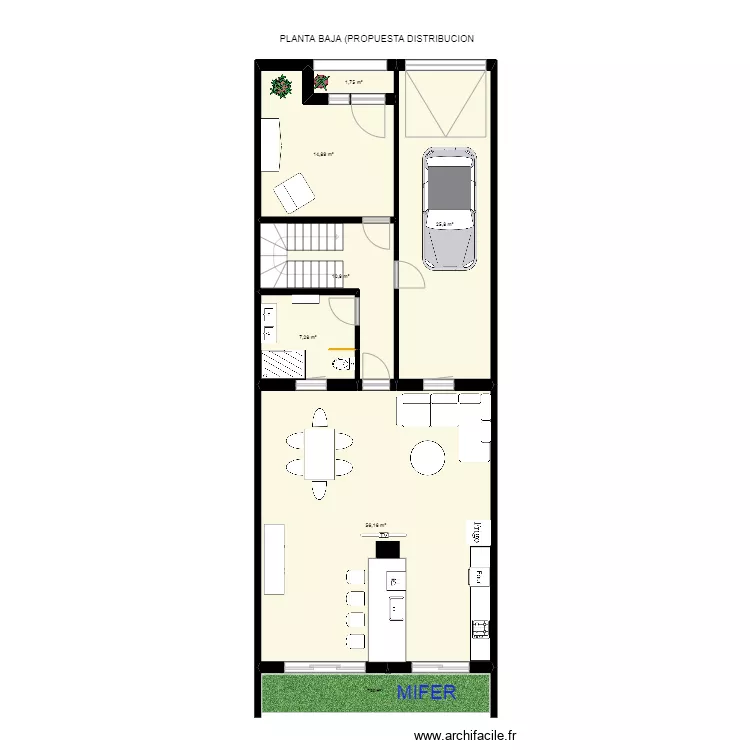 MARIA ASUNCIO ALFARRAS  PLANTA BAJA (PROPUESTA DISTRIBUCION). Floor plan with 