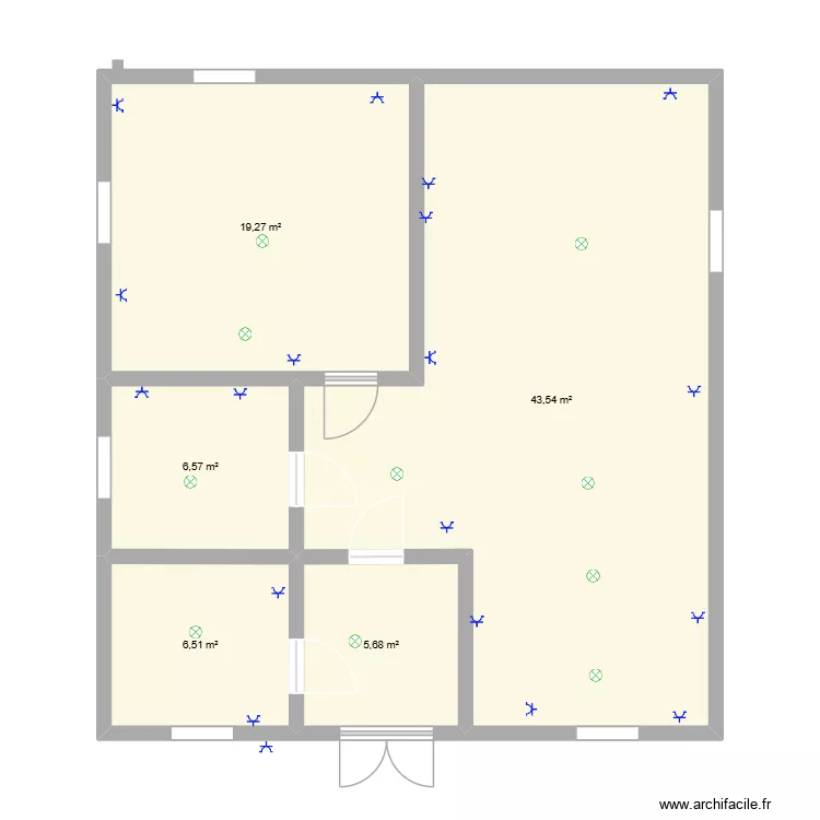 dom. Floor plan with 5 and 82 m² dom. Floor plan with 5 and 82 m²
