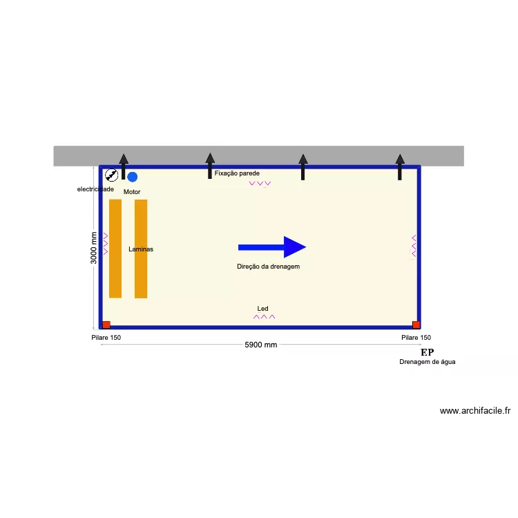 Biome space. Floor plan with 1 and 17 m² Biome space. Floor plan with 1 and 17 m²