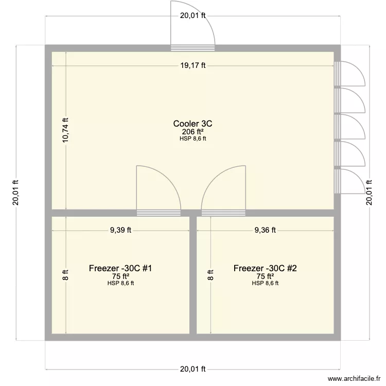Cooper 3 Room Op 1. Floor plan with 