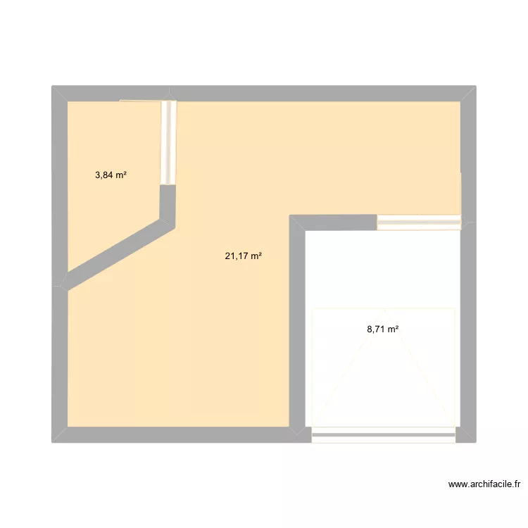 Maison1. Floor plan with 3 and 34 m² Maison1. Floor plan with 3 and 34 m²
