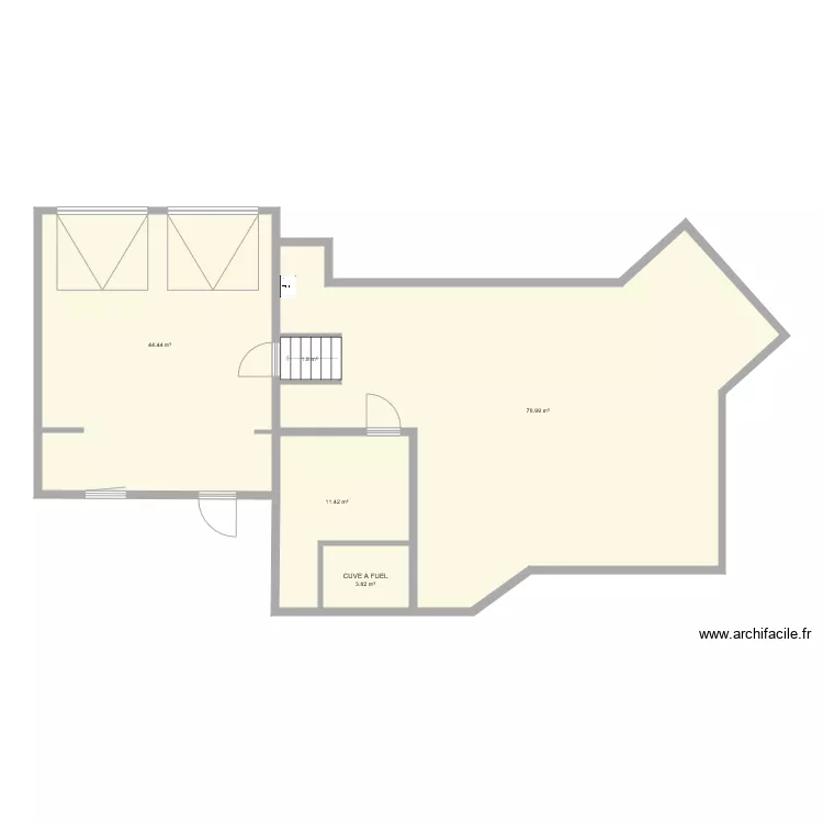 Maison Salmbach Garage Sous sol. Floor plan with 