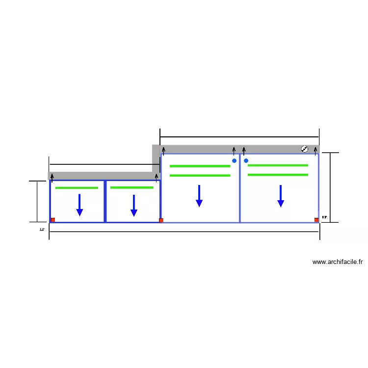 Whatson PALMELA Pergola 2 Sol Me. Floor plan with 