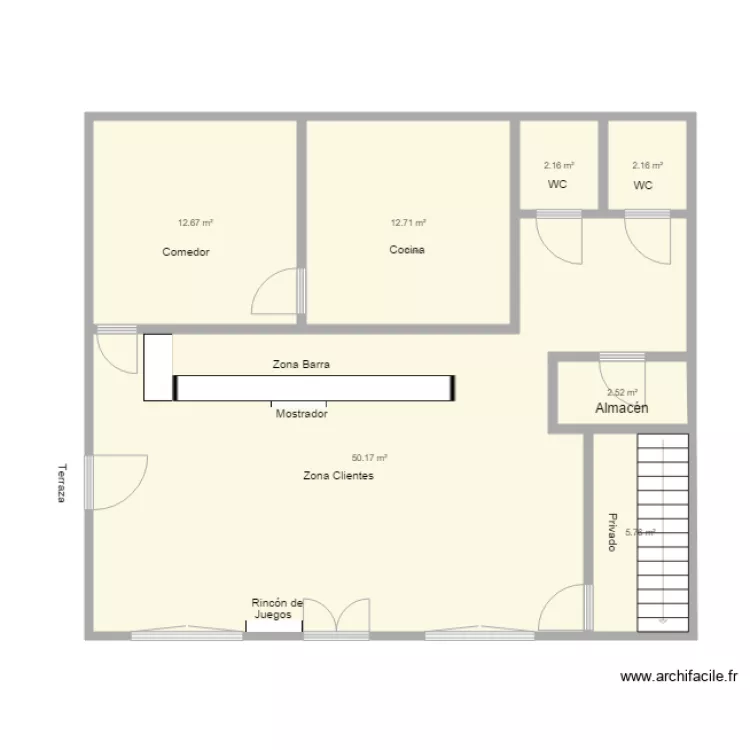 55960 local propuesto. Floor plan with 