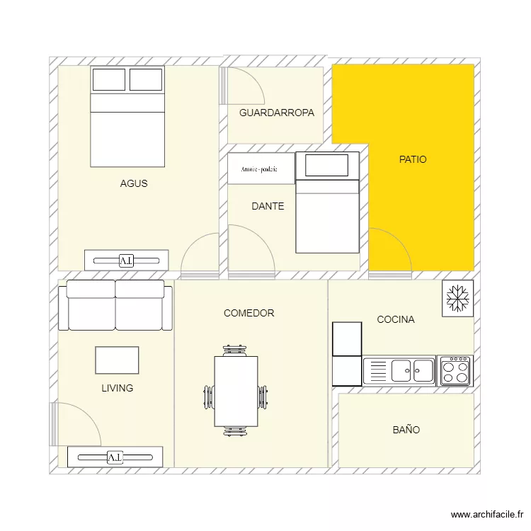casa 2. Floor plan with 