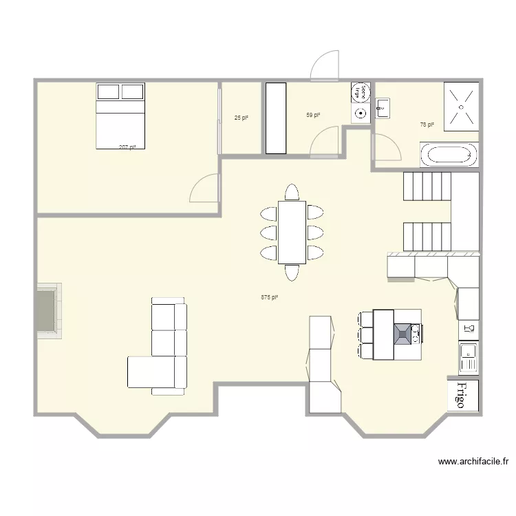 plan sous sol 1. Floor plan with plan sous sol 1. Floor plan with