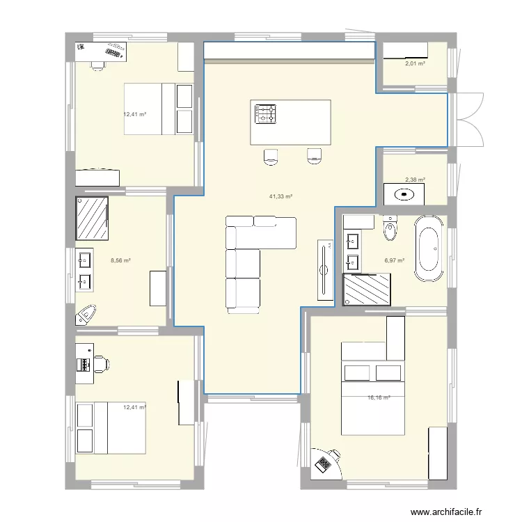 maison2. Floor plan with 