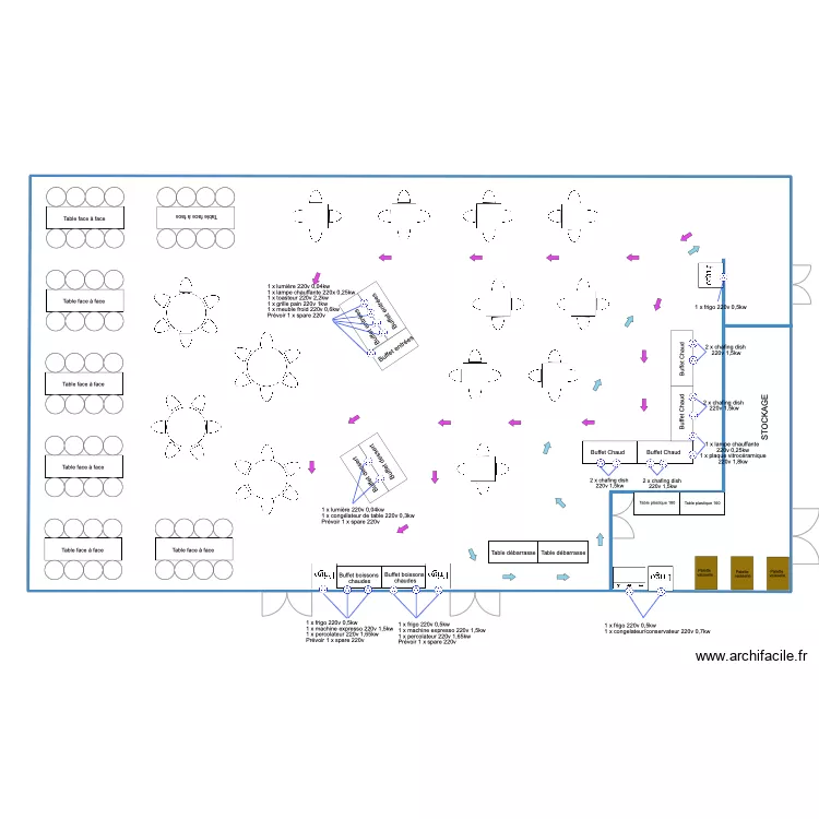 Plan Artistes Hellfest 2023. Floor plan with 