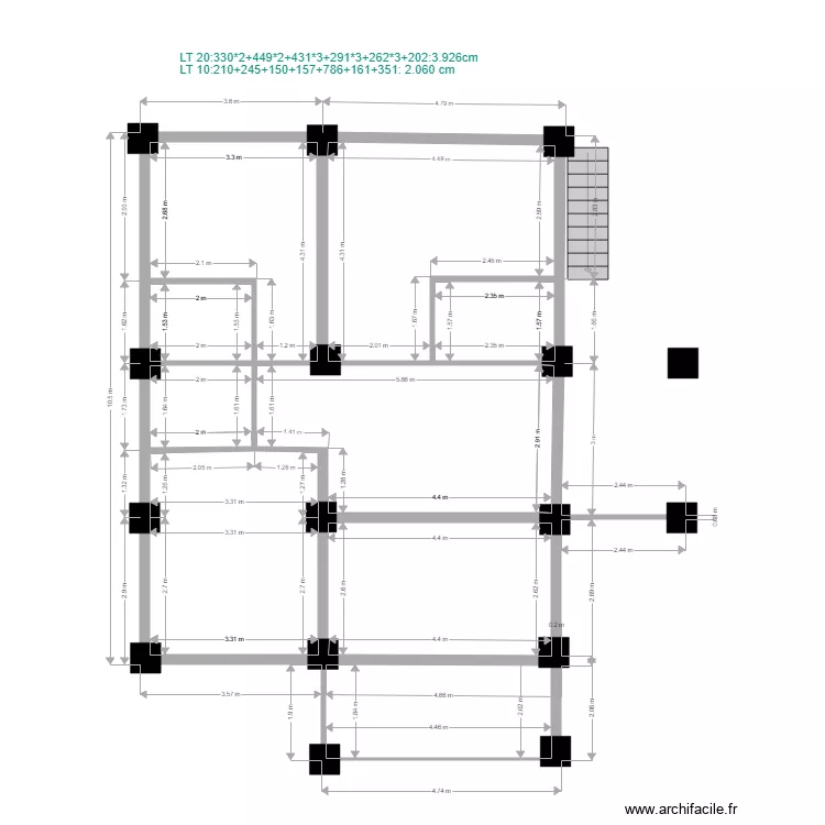 maconnerie. Floor plan with 