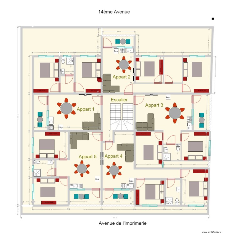 appartements premier et deuxieme etage. Floor plan with 0 room and 0 m2 appartements premier et deuxieme etage. Floor plan with 0 room and 0 m2