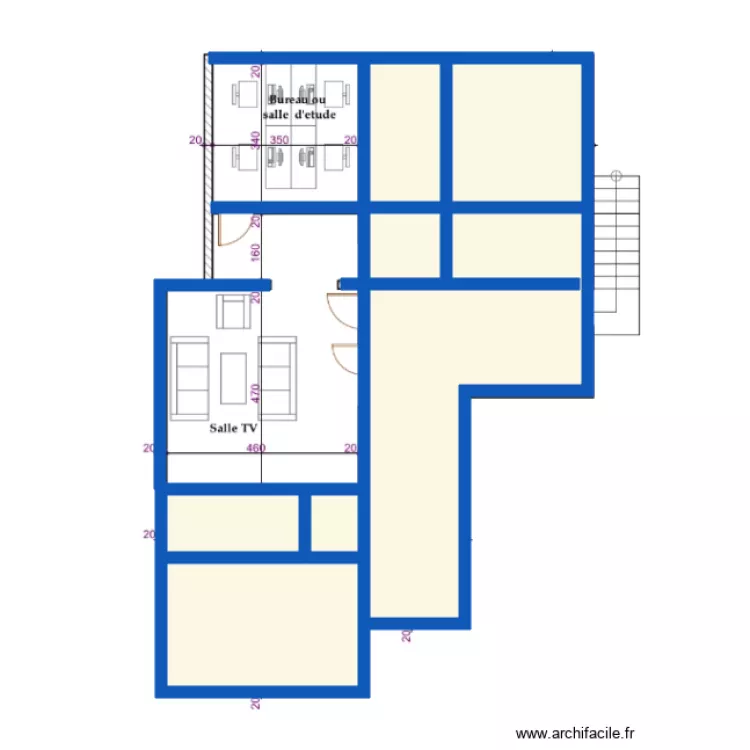 gangi etage2. Floor plan with 