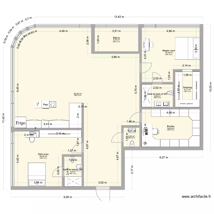 Hyde 166. Floor plan with 
