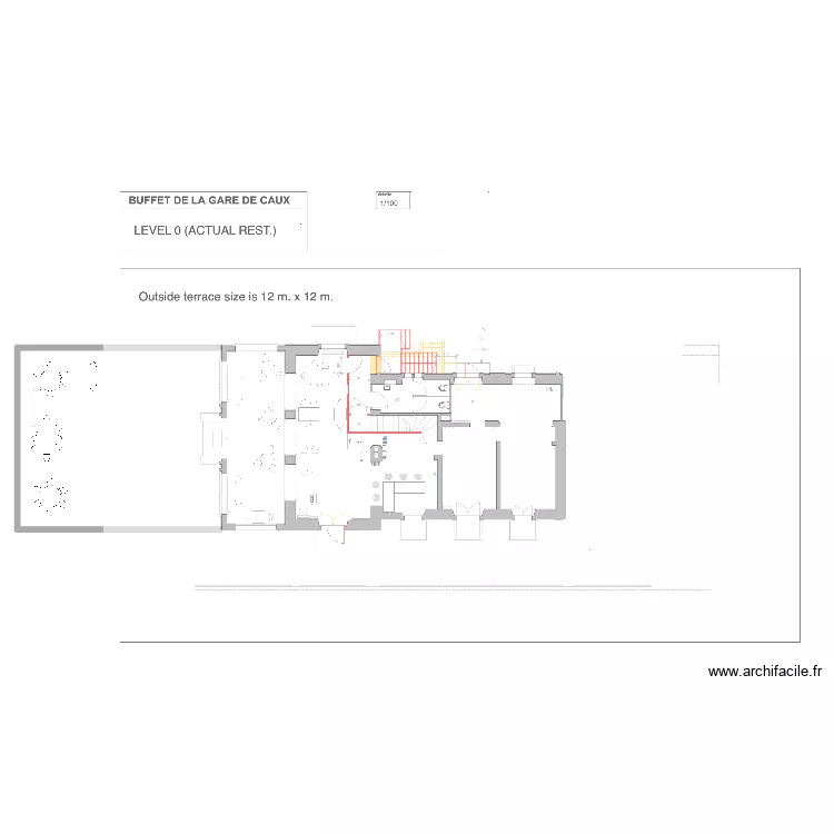 Финал продуктов питания и напитков. Floor plan with 