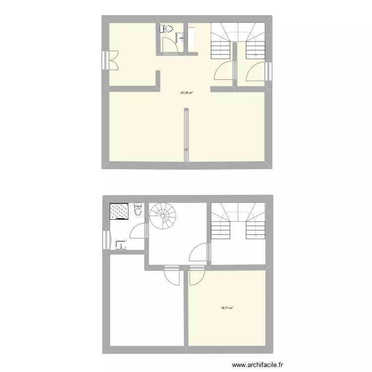 Haus Rosenheim. Floor plan with 2  and 74 m²