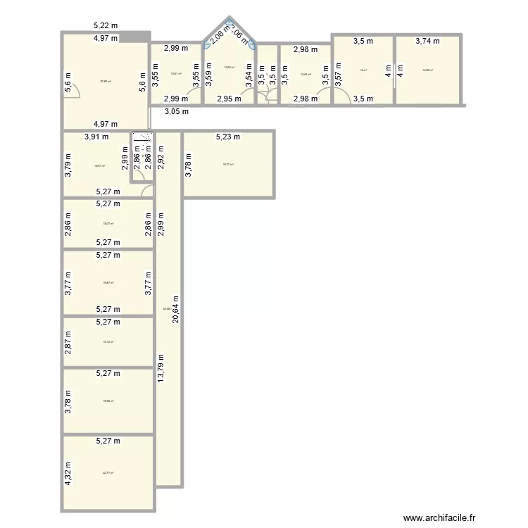 Palmira Springs. Floor plan with 16  and 257 m²