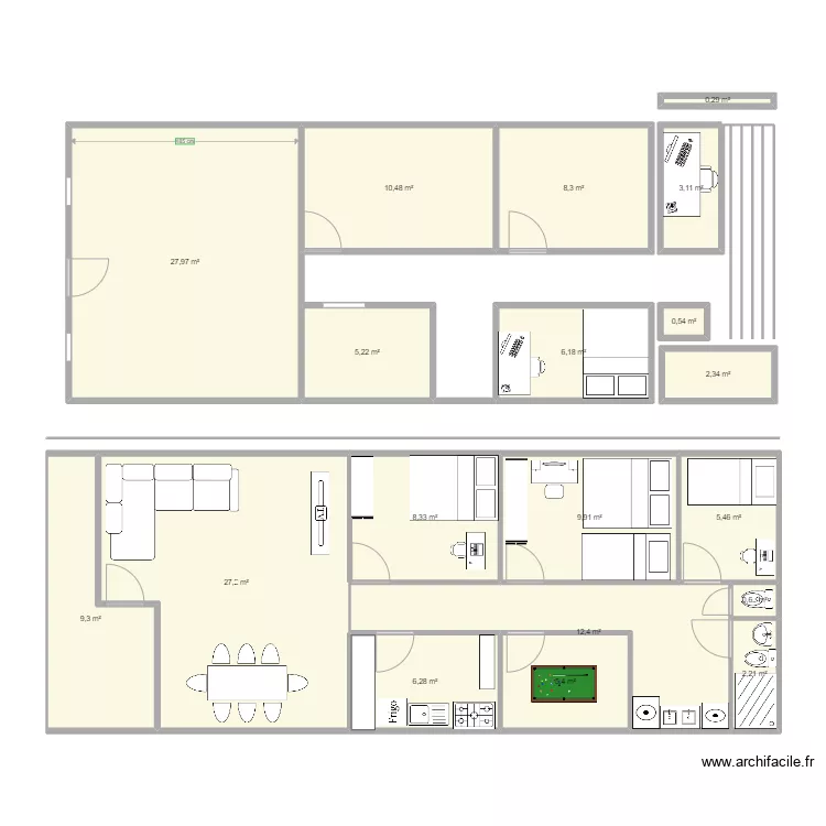 PLAN CASA. Floor plan with 